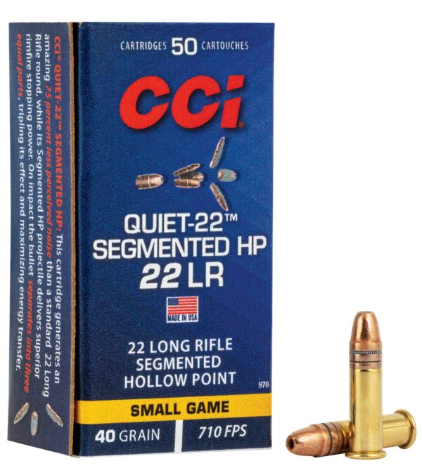 CCI Quiet-22 22LR 40 Grain Segmented HP 50Rd Box 970