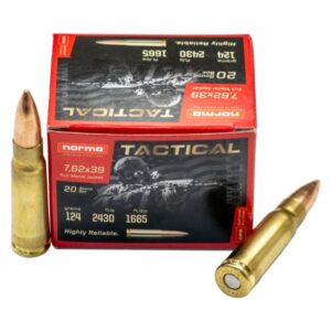 Norma Range & Training Brass Cased 7.62x39 124Gr FMJ 20Rd