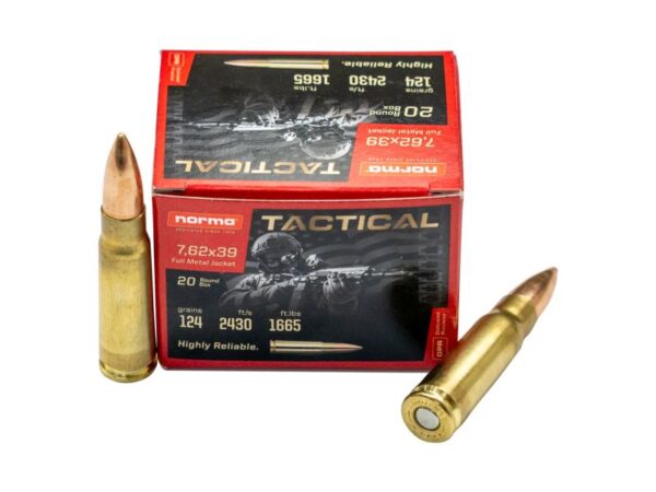 Norma Range & Training Brass Cased 7.62x39 124Gr FMJ 20Rd