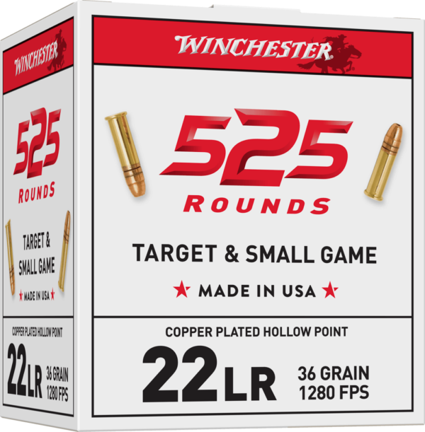 Winchester USA 22LR 36 Grain PHP 525Rd Box 22LR525HP