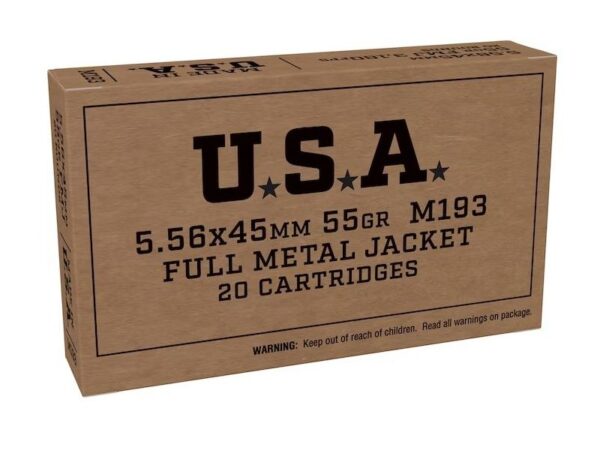 Winchester USA 5.56NATO 55GR FMJ 20Rd Box